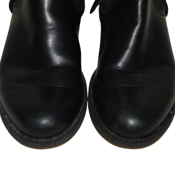 Ecco Saunter Black Leather Mid Cut Ankle Chelsea Boots Size 39 US Size 8-8.5 - Picture 3 of 14